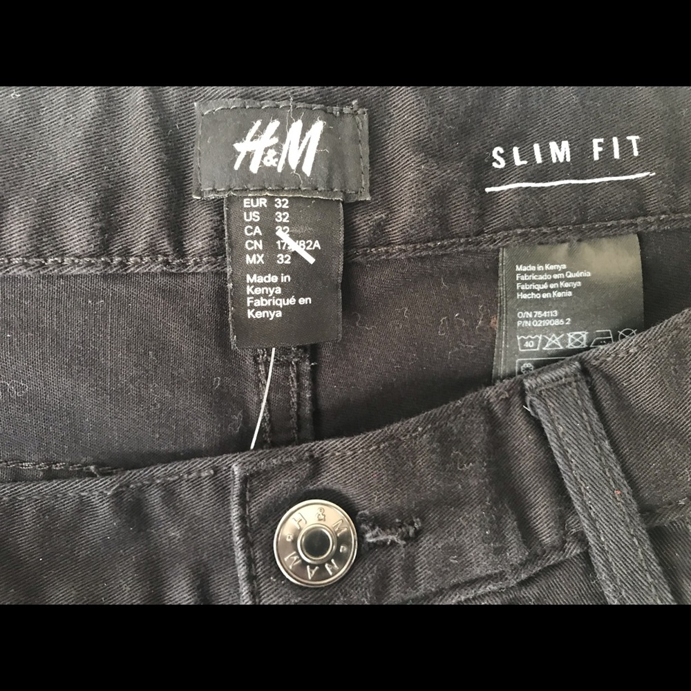 H&M Slim Fit black 32x30 jeans